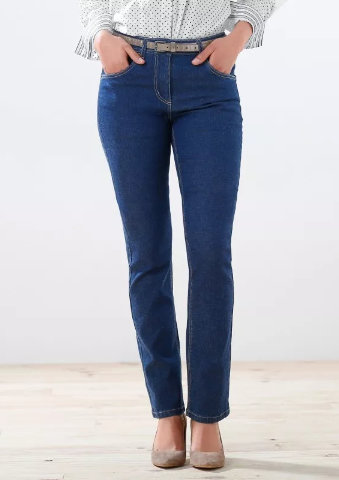 Tvarující džíny s 5 kapsami modrá 36