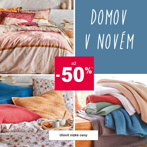 A to není všechno. Vybrané produkty z kategorie Bytový textil jsou teď levnější až o 50 %.