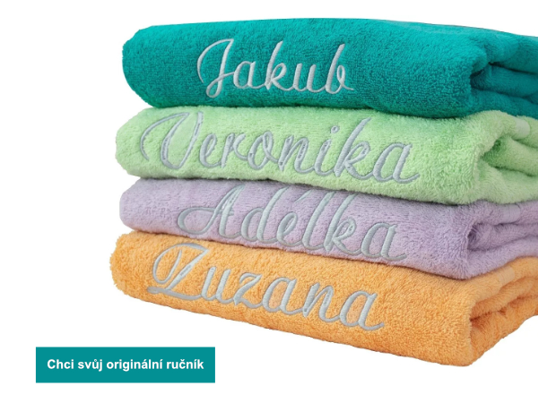 Koupelnový textil s výšivkou na přání