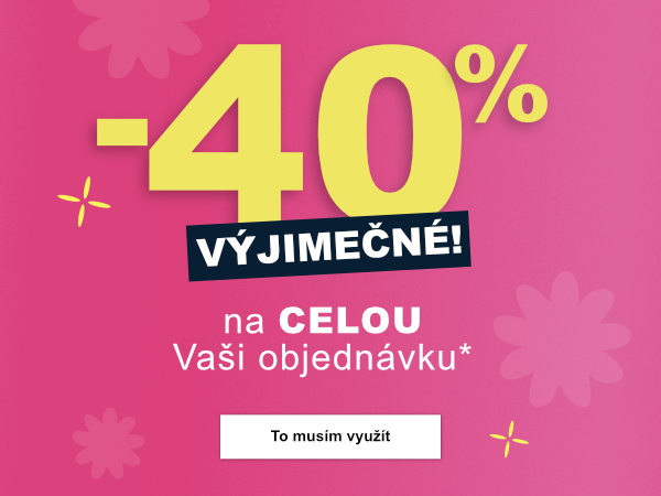 Vybírejte ze všech kategorií. Od 2 produktů v košíku ponížíme cenu celého Vašeho nákupu o 40 %.