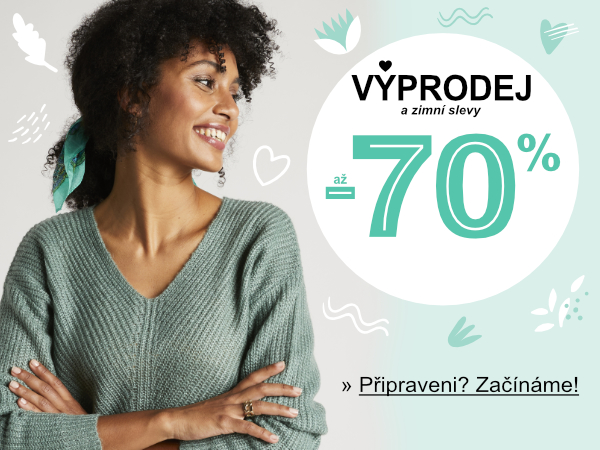 Až -70 % najdete na celém našem e-shopu! Ulovte své vysněné kousky.