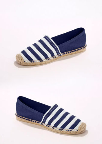 Pruhované espadrilky, bílé/modré modrá/bílá 36