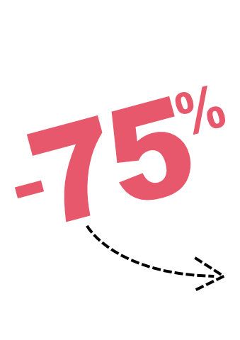 -75 %