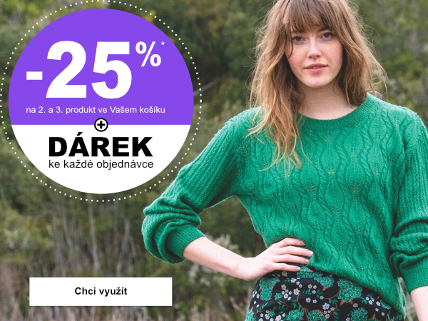 Stále se Vám 2. i 3. kousek v košíku vyplatí! Ušetřete 25 % a získejte stylovou kabelku zdarma. 