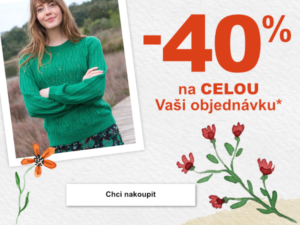 ...a využijte ji k nákupu oblečení, po kterém už dlouho pokukujete. -40 % čeká!