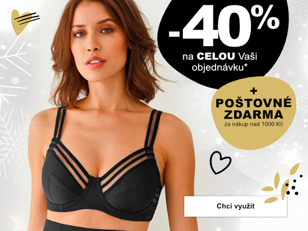 Váš slavnostní outfit si zaslouží nové spodní prádlo. Co byste řekla krajkám se slevou 40 %?