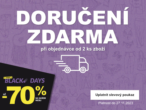 K Black Days slevám až -70 % navíc doručení zdarma!