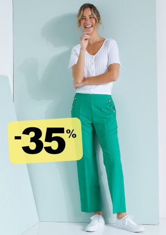 Široké kalhoty s knoflíky