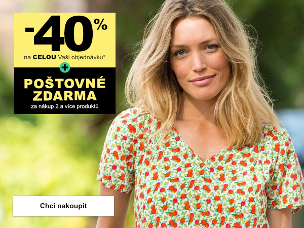 Nepropásněte 40% slevu a poštovné zdarma. Oboje platí při nákupu 2 ks.