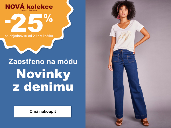 Džínová bunda a kalhoty na jaře nesmí chybět. Pořiďte si nové denimové duo s 25% slevou.