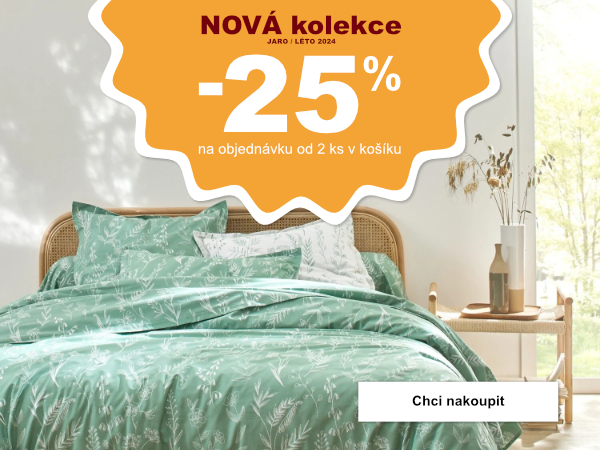 -25 % na bytový textil pro bleskovou proměnu interiéru.