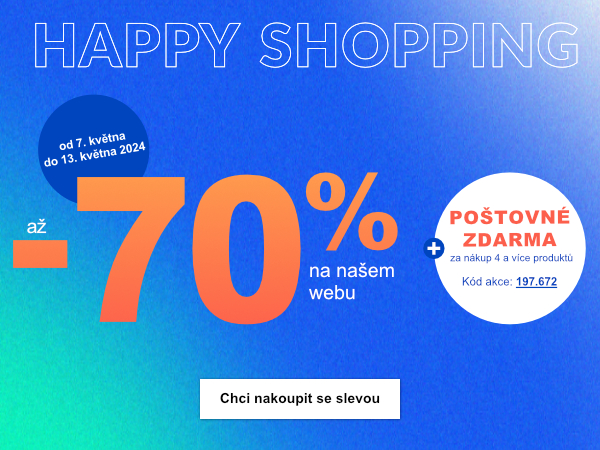 Slevy až 70 % nám nestačí! Přidáváme poštovné zdarma od 4 ks.