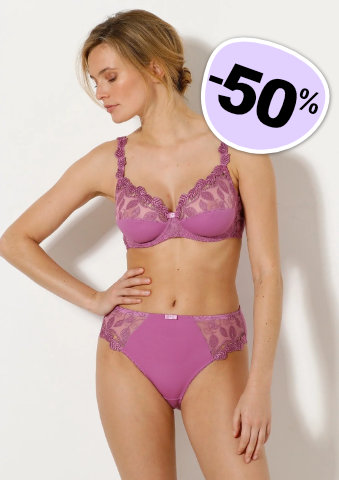 Přiléhavá podprsenka Rima zn. Confidence Lingerie z mikrovlákna a krajky, s kosticemi