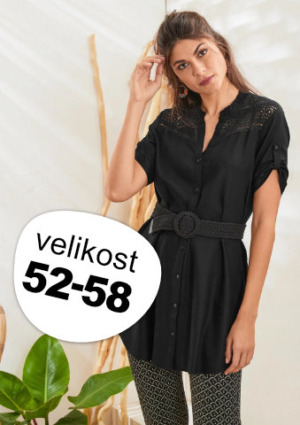 Tunika na knoflíčky s macramé a tuniským výstřihem
