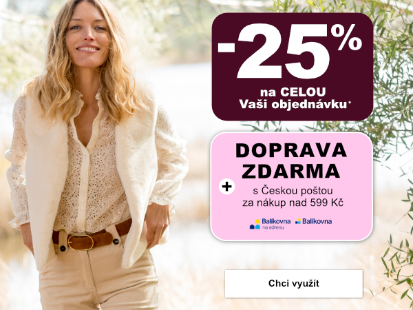 ...a doprava ZDARMA s Balíkovnou na nákup od 599 Kč.