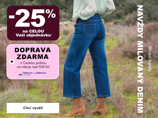 Pár kliků a vysněný džínový kousek je Váš s 25% slevou!