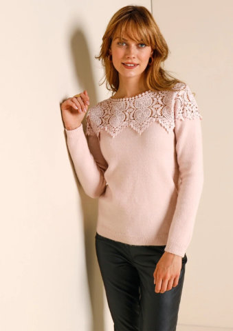 Pulovr s macramé