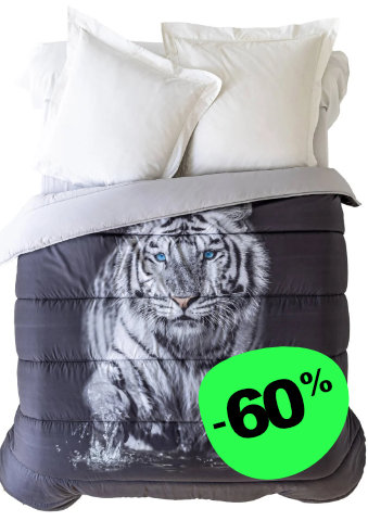 Přikrývka s fotopotiskem tygra, mikrovlákno 400 g/m