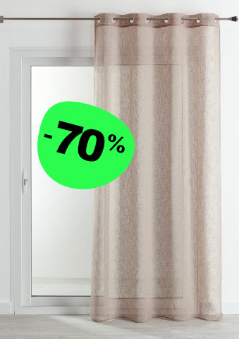 Záclona ve lněném vzhledu