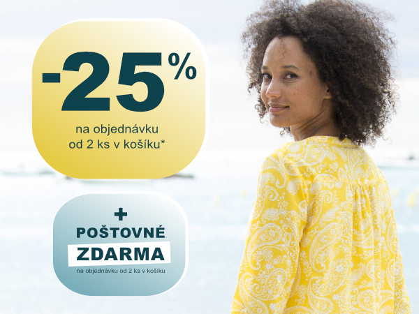 Sleva 25 % od 2 ks + poštovné zdarma