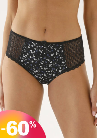 Sada 2 kalhotek maxi Coria Confidence Lingerie® z bavlny a krajky, s potiskem květin