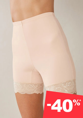 Tvarující kalhotky panty z mikrovlákna a krajky