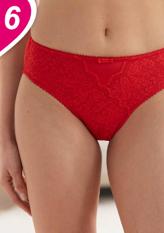 Sada 2 kalhotek midi s vysokým pasem, krajkou a tylem Guspini zn. Confidence Lingerie®