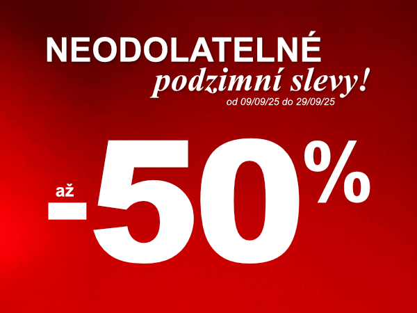 Neodolatelné podzimní slevy až -50 %