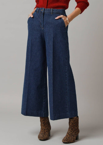 Džínová kalhotová sukně