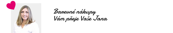 Barevné nákupy Vám přeje Vaše Jana