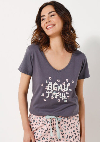 Pyžamové tričko s krátkými rukávy