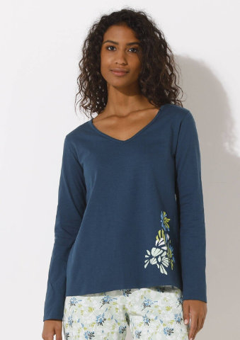 Pyžamové tričko s dlouhými rukávy