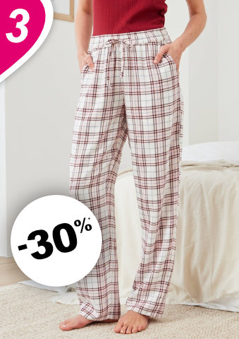 Pyžamové kostkované kalhoty