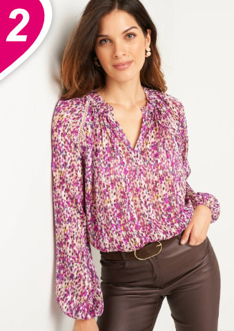 Voálová halenka s potiskem