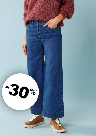 7/8 džíny s vysokým pasem, vnitřní délka nohavic 60 cm