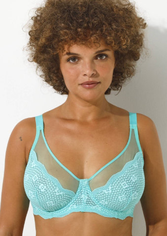 Sada 2 zmenšujících podprsenek z tylu a krajky, s kosticemi