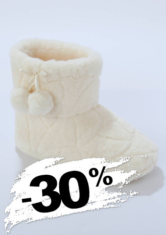 Vysoké bačkory s umělou kožešinou