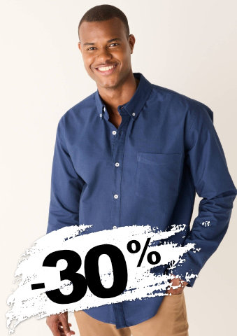 Jednobarevná košile s dlouhými rukávy, tkanina Oxford