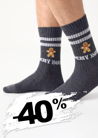 Sada 3 párů ponožek s vánočním motivem