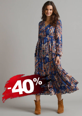 Dlouhé šaty s potiskem