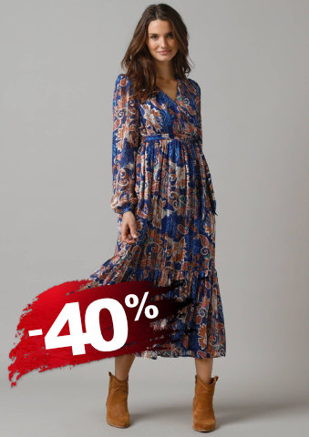 Dlouhé šaty s potiskem