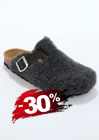 Pantofle dřeváky s buklé úpletem