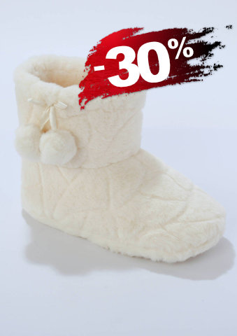 Vysoké bačkory s umělou kožešinou