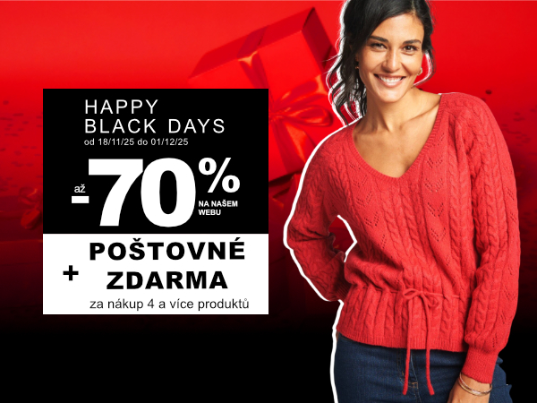 Black Days až -70 % + doprava zdarma od 4 ks