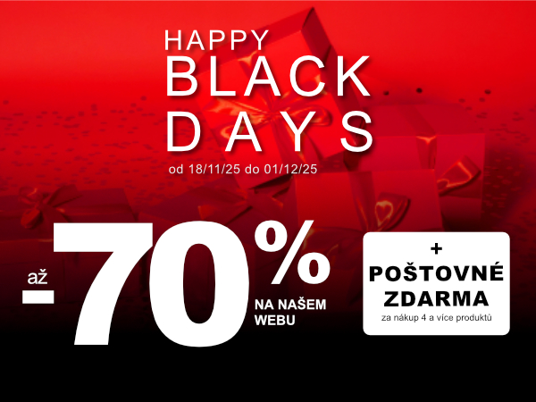 Black Days až -70 % + doprava zdarma od 4 ks