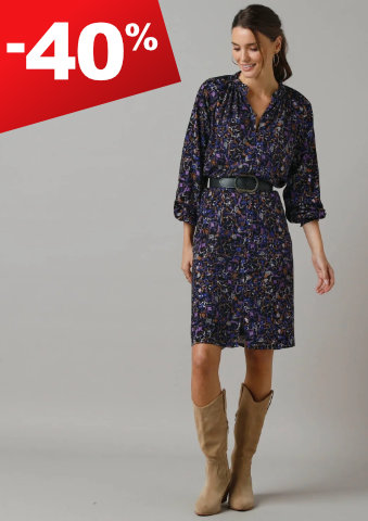 Košilové šaty s potiskem