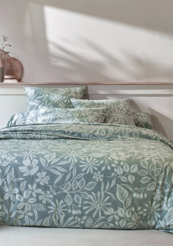 Flanelové povlečení Céline s potiskem rostlin