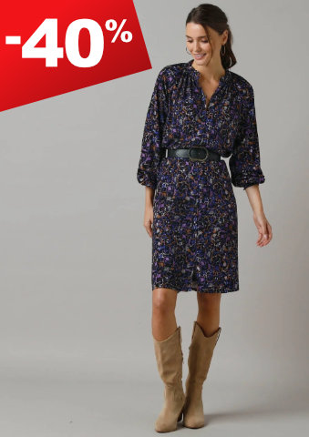 Košilové šaty s potiskem