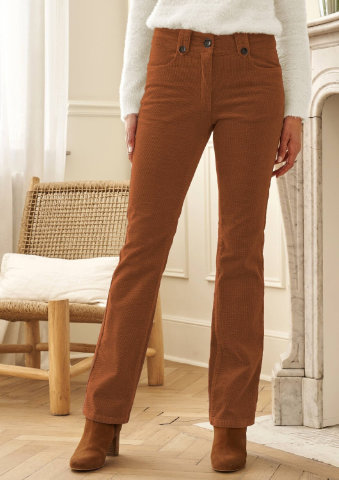 Rovné manšestrové kalhoty