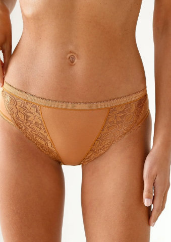 Sada 3 kalhotek midi z pružné bavlny s krajkou